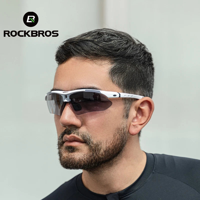 ROCKBROS Polarized Cycling Sunglasses Photochromic UV400 Protection Sports Glasses for Men & Women