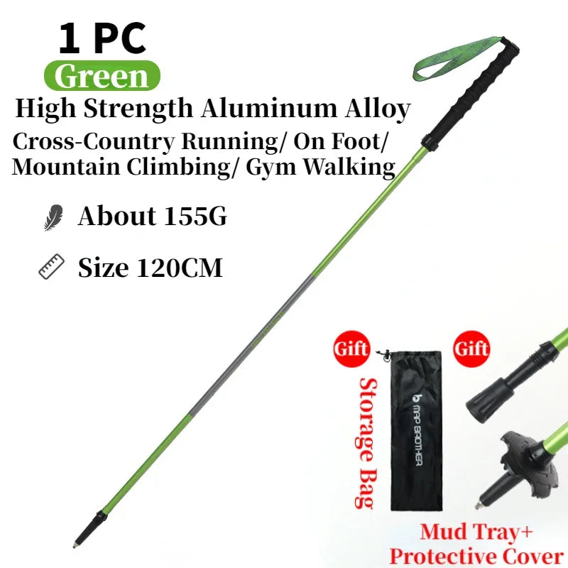 MAP BROTHER M3031 N-Pole Folding Quick Lock Trekking Poles – 7075 Aluminum Alloy Hiking Pole