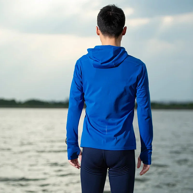 AONIJIE FM5171 Men’s Quick-Dry Hooded Long Sleeve Shirt | Breathable Sun Protection for Running