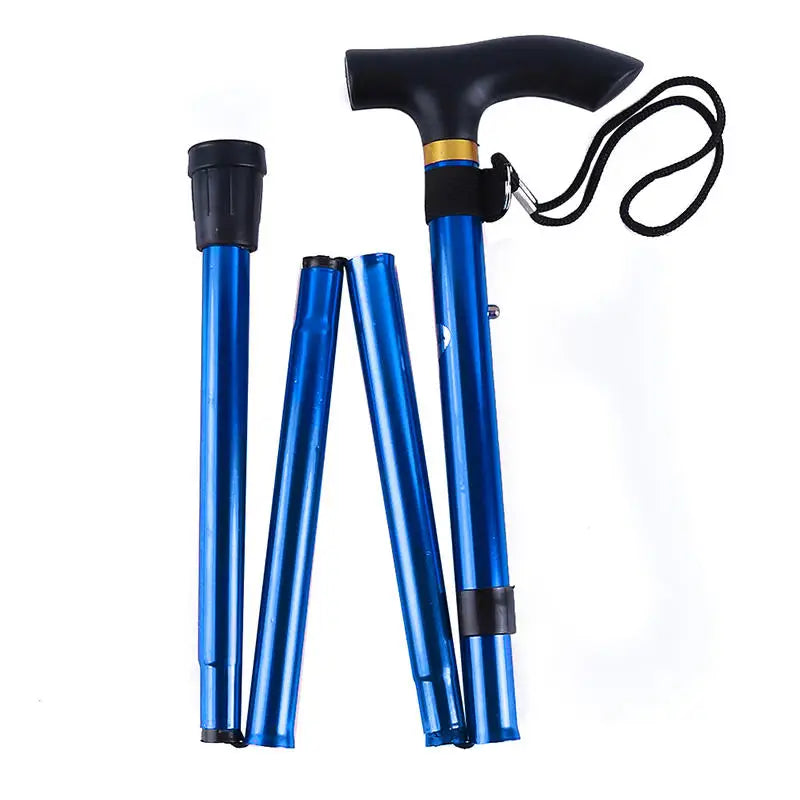 Telescopic Aluminum Alloy Walking Stick: Lightweight Folding Cane for Elderly People