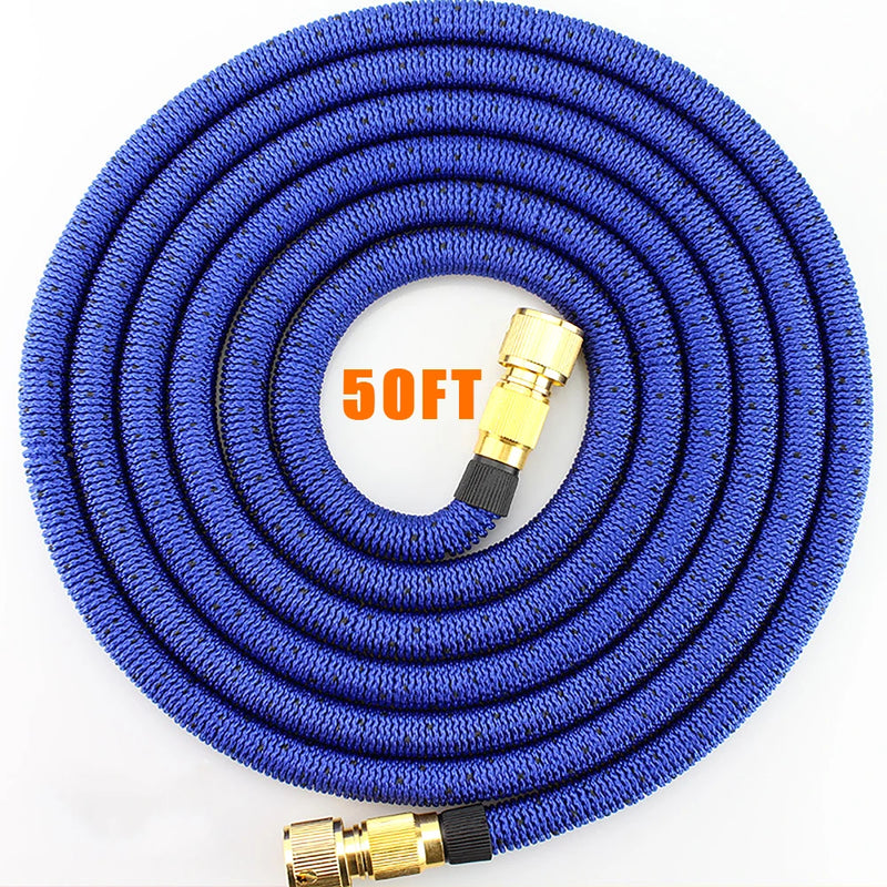 17-100FT Expandable Garden Hose | Flexible High-Pressure Hose for Irrigation & Car Washing