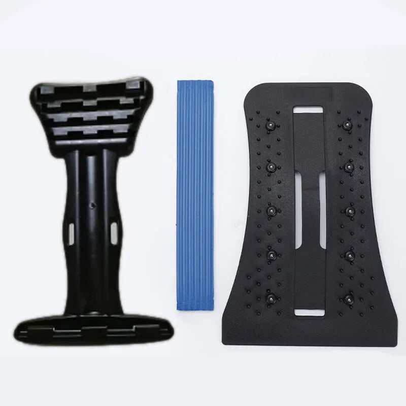 Adjustable Back Stretcher Massager: Lumbar & Cervical Spine Support for Fitness & Pain Relief