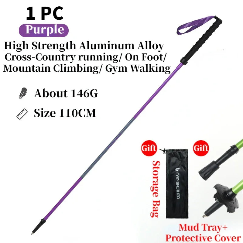 MAP BROTHER M3031 N-Pole Folding Quick Lock Trekking Poles – 7075 Aluminum Alloy Hiking Pole