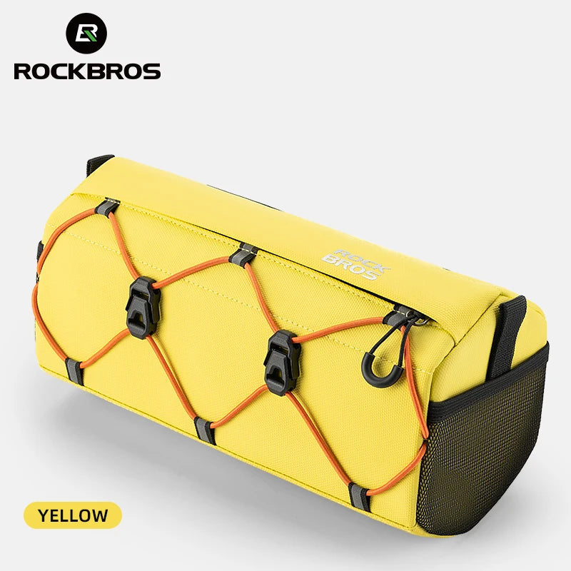 ROCKBROS 2.2L Waterproof Bicycle Front Tube Bag – Handlebar & Shoulder Bag with Reflective Design