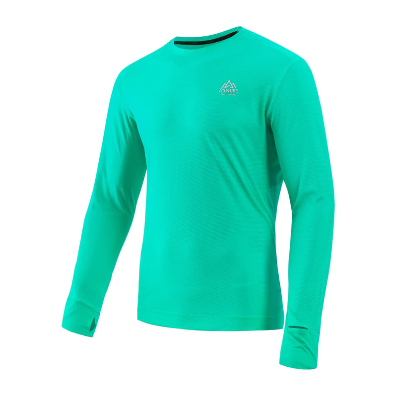 AONIJIE FM5127 Men’s Quick-Dry Running T-Shirt | Long Sleeves with Finger Holes for Training