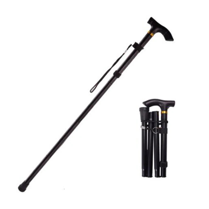 Telescopic Aluminum Alloy Walking Stick: Lightweight Folding Cane for Elderly People