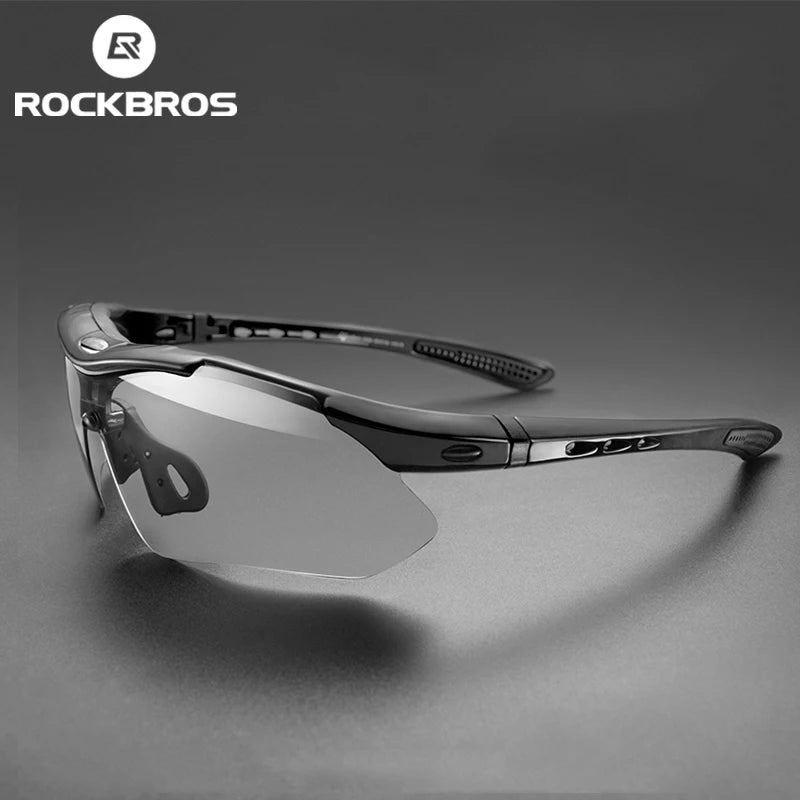 ROCKBROS Photochromic Cycling Glasses UV400 Protection Ultralight MTB, Road Bike for Men & Women