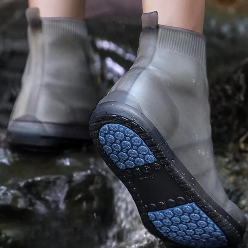 Premium Reusable Silicone Rain Shoe Cover: Waterproof Tall Tube Boot Protector with Anti-Slip Grip