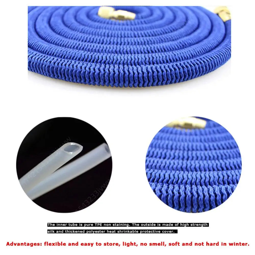 17-100FT Expandable Garden Hose | Flexible High-Pressure Hose for Irrigation & Car Washing