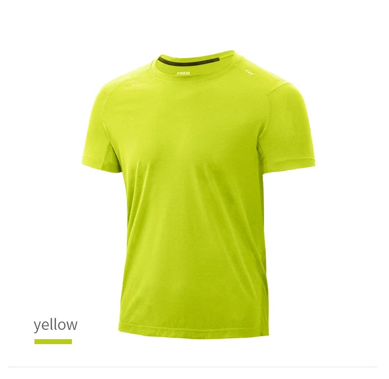 AONIJIE L-FM5125 Men’s Quick-Dry Sports T-Shirt | Breathable Short Sleeve Tee for Running, Outdoor