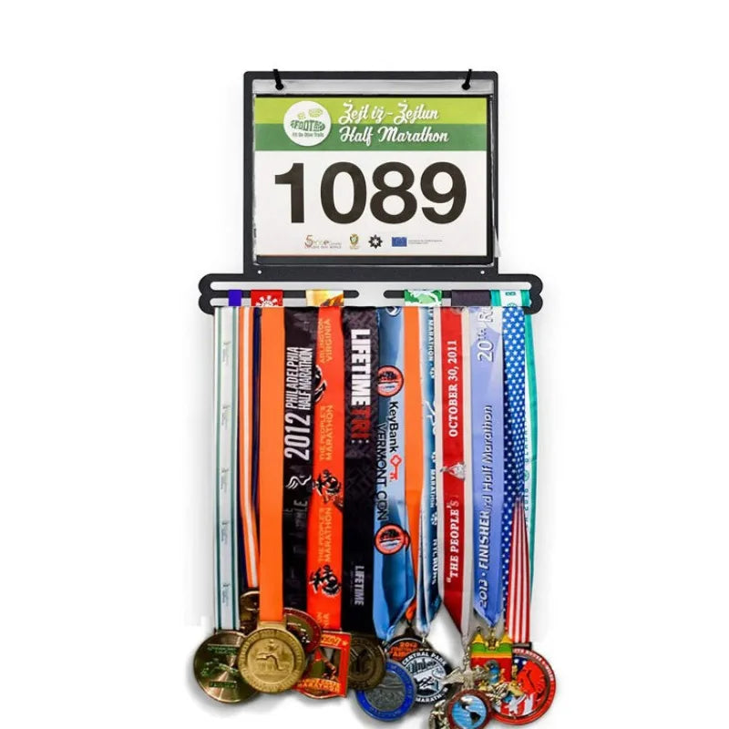 4 Styles Wall-Mounted Medal Display Holder – Medal Hanger for Marathon, Gymnastics, & Sports Ribbons