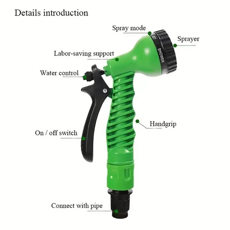 High-Pressure Expandable Magic Hose | Multi-Function Garden Watering & Car Wash Pipe