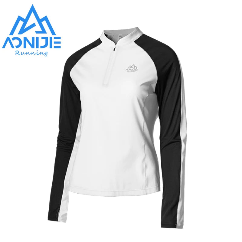 AONIJIE FW5173 Women’s Quick-Dry Long Sleeve Sun Protection Shirt: Slim Fit for Running & Daily Wear