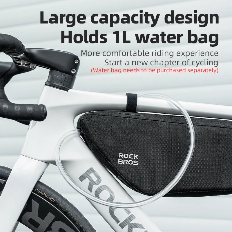 ROCKBROS Rainproof Cycling Frame Bag | Reflective, Large-Capacity MTB Road Bike Pannier Bag