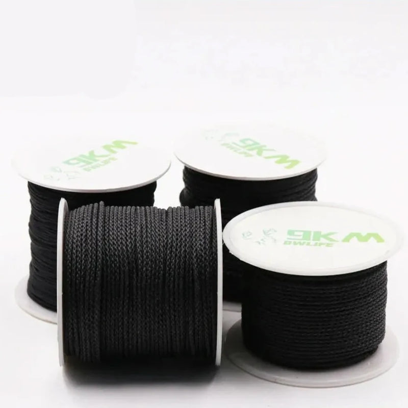 50Lbs-2000Lbs Black Kevlar Line Braided Fishing Assist Line High Tensile Strength Tactical Rope