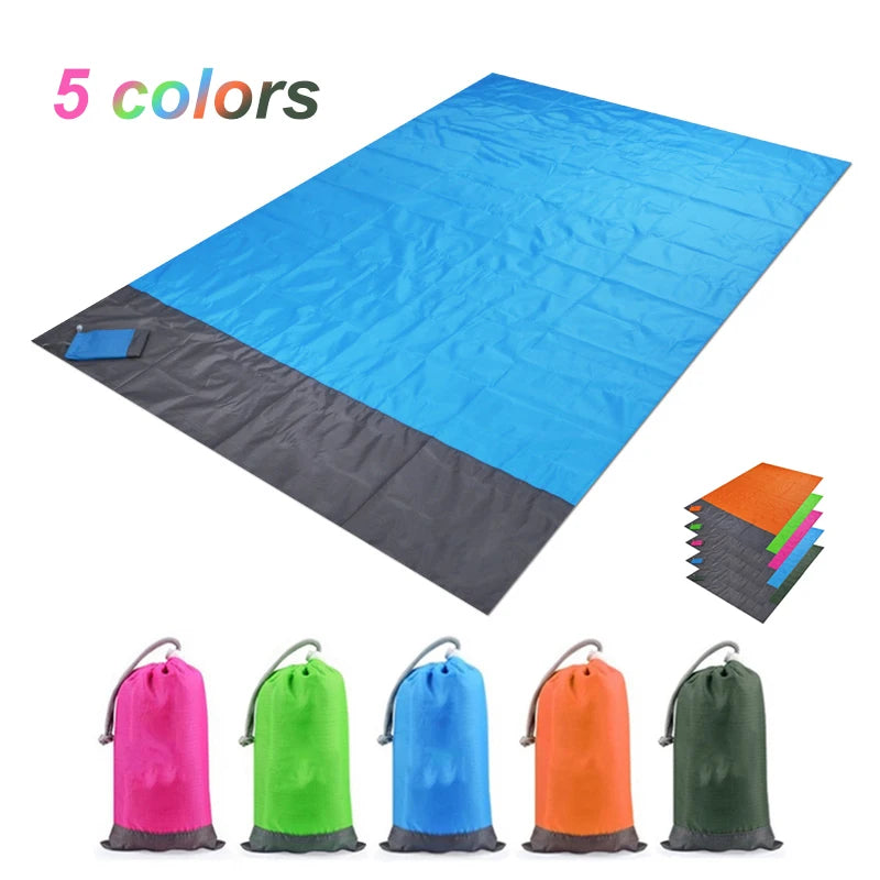 PACOONE Waterproof Beach Blanket: Portable Picnic Mat & Camping Sleeping Pad