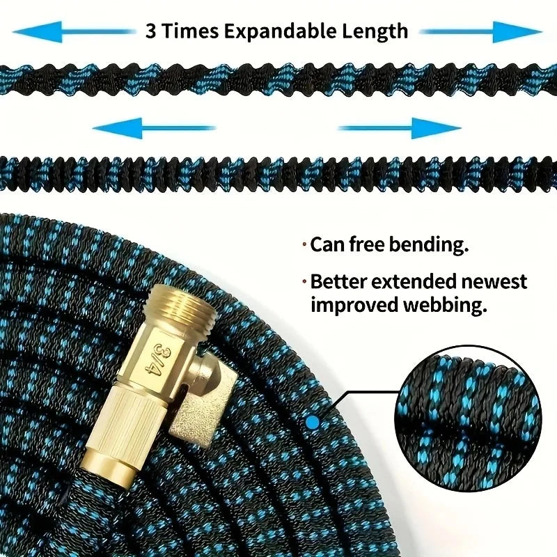 Expandable Magic Garden Hose | Flexible High-Pressure Water Hose with Spray Gun