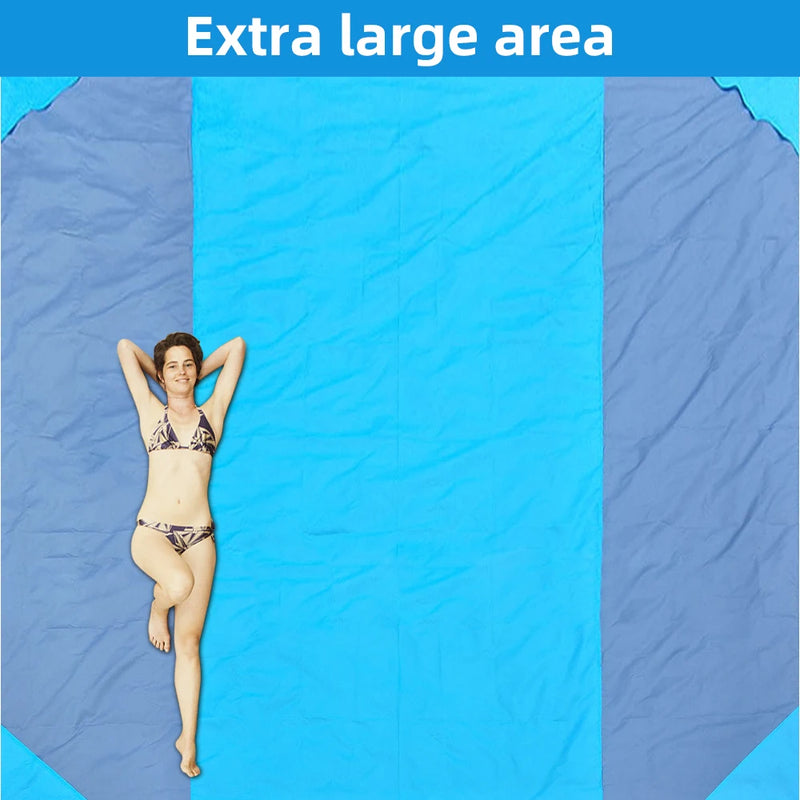 Waterproof Beach Mat Extra Large Outdoor Camping Mat: Lightweight, Sand-Free, and Portable