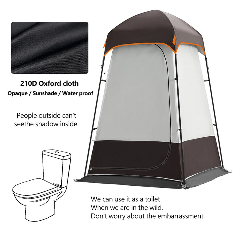 Portable Outdoor Privacy Shower Tent Double-Layer Sun Shelter for Camping & Changing