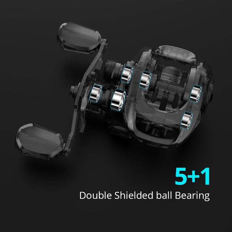 KastKing Brutus Baitcasting Reel 7.2:1 Gear Ratio 8KG Max Drag Magnetic Brake 5+1 Bearings