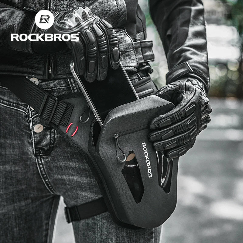 ROCKBROS Waterproof Motorcycle & Cycling Leg Bag | Reflective Waist Crossbody Outdoor Adjustable Bag