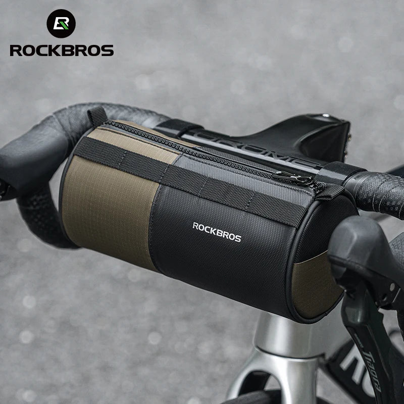 ROCKBROS 1.7L Reflective Handlebar Bag – Portable Waterproof Bicycle Front Bag with Shoulder Strap