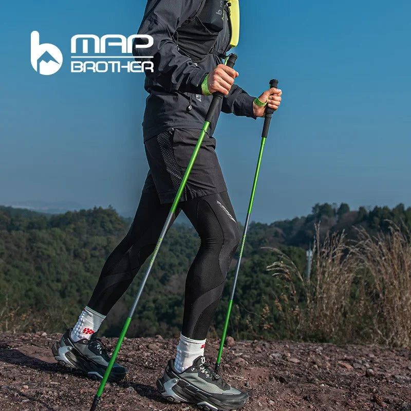 MAP BROTHER M3031 N-Pole Folding Quick Lock Trekking Poles – 7075 Aluminum Alloy Hiking Pole