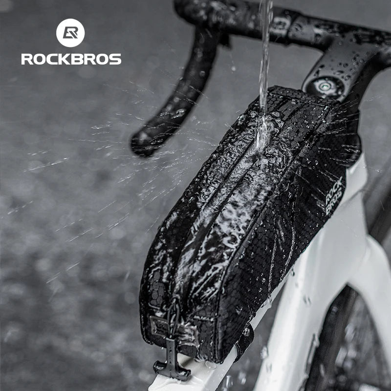 ROCKBROS Rainproof Cycling Frame Bag | Reflective, Large-Capacity MTB Road Bike Pannier Bag