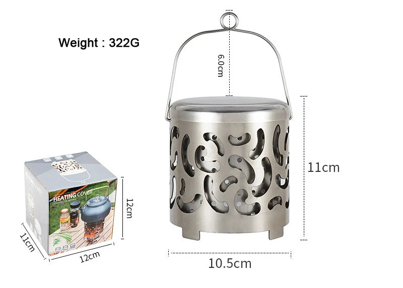 APG Outdoor Gas Heater Stainless Steel Stoves Heating Cover Camping Gas Warmer