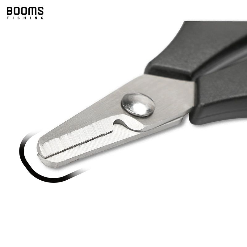 Booms Fishing S01 Braid Line Scissor Fishing Line Scissors with Retractable Badge Holder Accessory