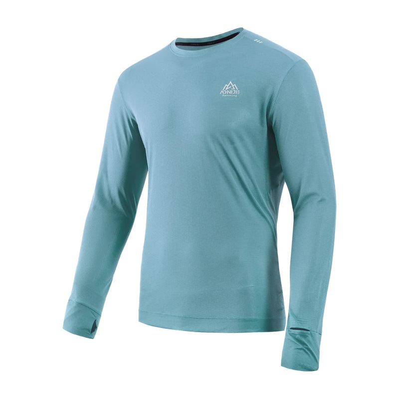 AONIJIE FM5127 Men’s Quick-Dry Running T-Shirt | Long Sleeves with Finger Holes for Training