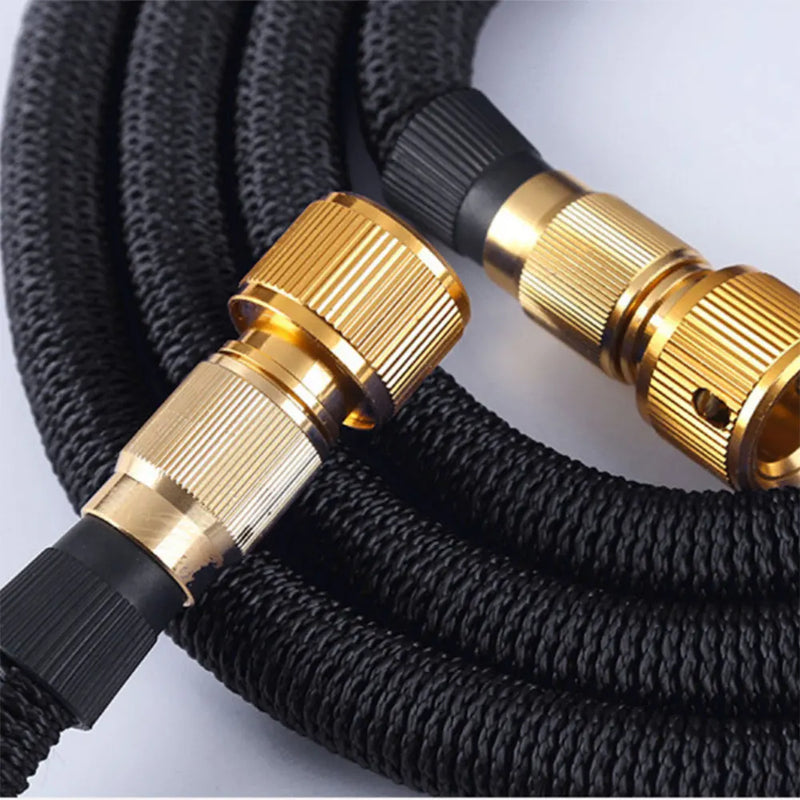 25-150FT Black Expandable Garden Water Hose Flexible Hose Kit with Sprayer for Car Wash & Irrigation