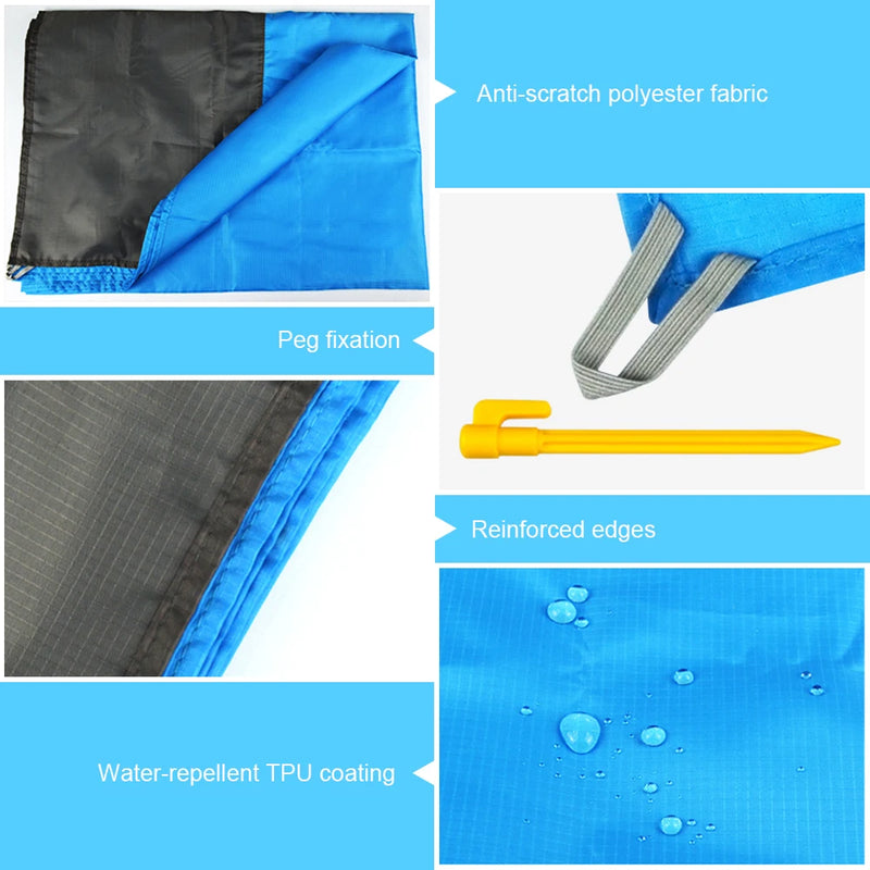 Waterproof Outdoor Beach Blanket: Portable Picnic Mat, Tent Tarp, and Sun Shade