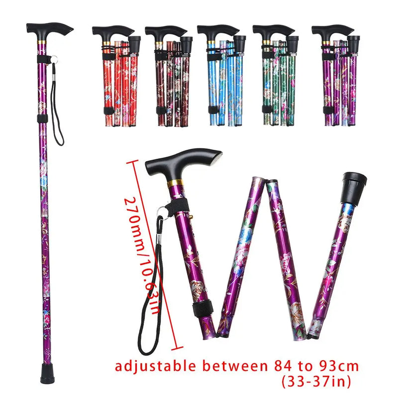 Collapsible Telescopic Walking Cane: Perfect Elderly Care Gift for Adults and Outdoor Adventures