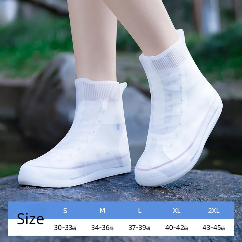 Premium Reusable Silicone Rain Shoe Cover: Waterproof Tall Tube Boot Protector with Anti-Slip Grip