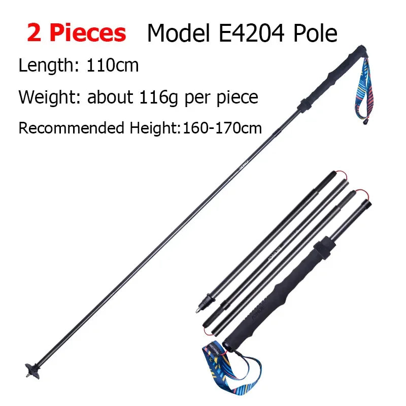 AONIJIE E4201 Lightweight Folding Trekking Poles – Carbon Fiber Quick Lock Hiking Sticks