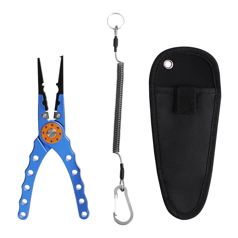 Multifunctional Fishing Pliers - Line Cutter, Knot Tier, Hook Remover, Durable Aluminum Alloy