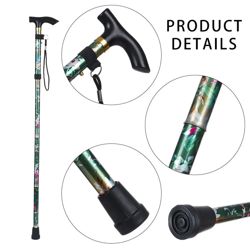 Collapsible Telescopic Walking Cane: Perfect Elderly Care Gift for Adults and Outdoor Adventures