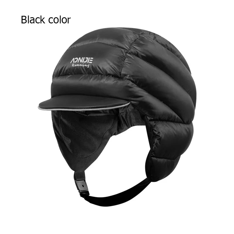 AONIJIE M35/M36 Winter White Duck Down Hat & Scarf Set | Windproof Beanie for Cycling, Skiing & Hiking