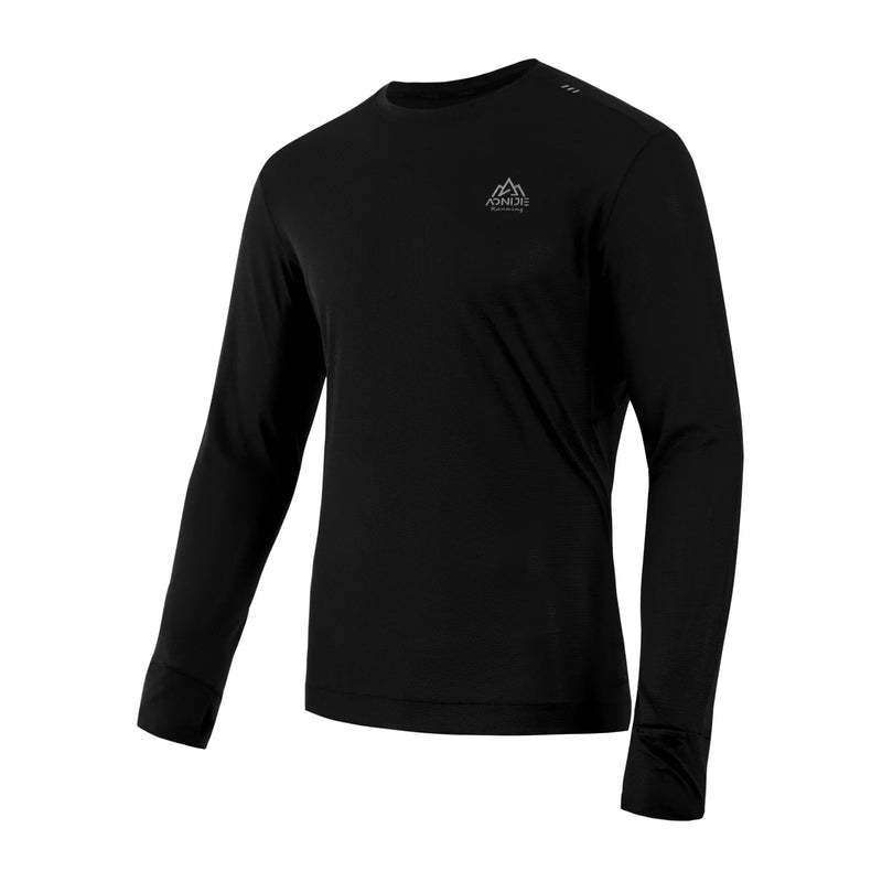 AONIJIE FM5127 Men’s Quick-Dry Running T-Shirt | Long Sleeves with Finger Holes for Training