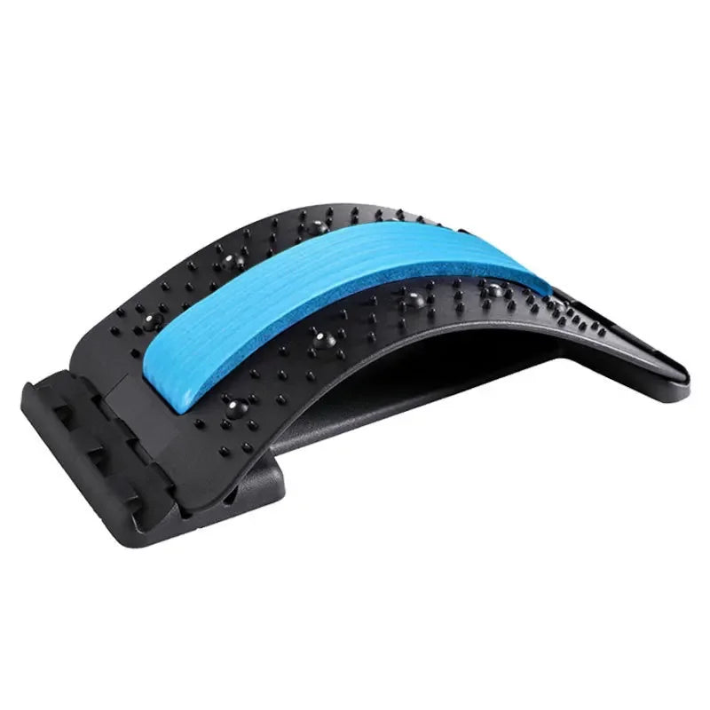 Adjustable Back Stretcher Massager: Lumbar & Cervical Spine Support for Fitness & Pain Relief