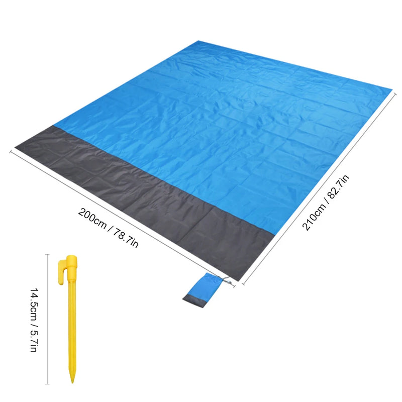 Waterproof Outdoor Beach Blanket: Portable Picnic Mat, Tent Tarp, and Sun Shade