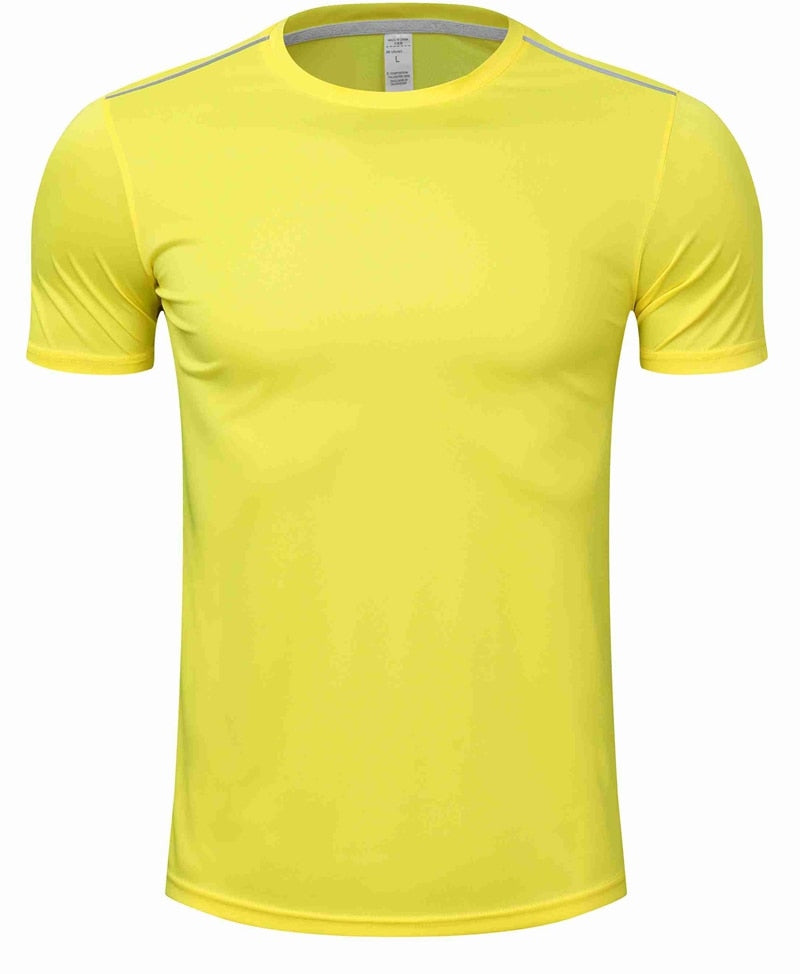 High quality spandex Men Women Kids Running T Shirt Quick Dry Fitness Shirt Training Exercise