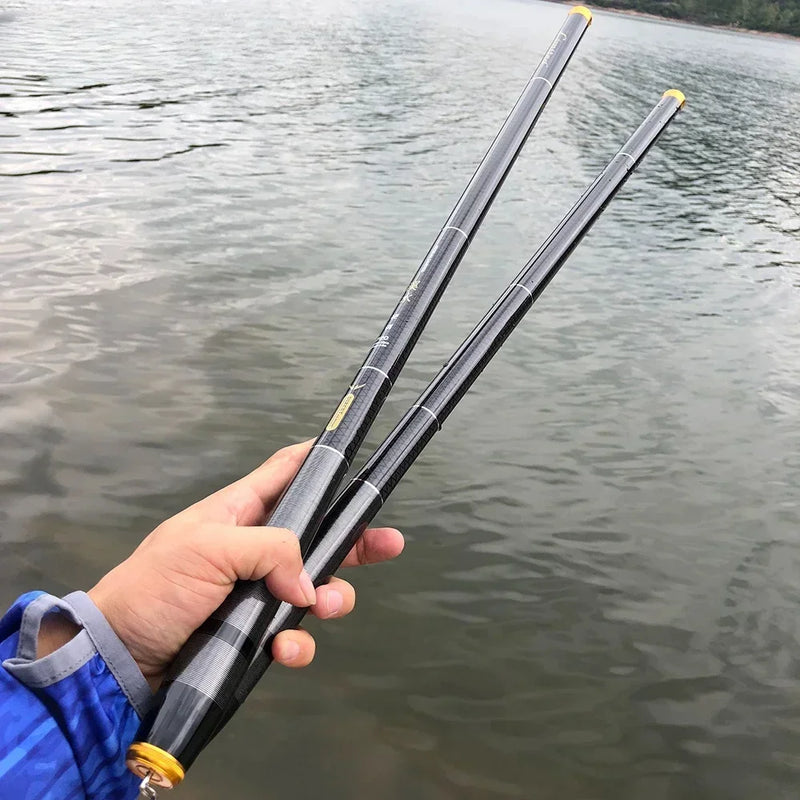 3.6M - 7.2M Carbon Fiber Fishing Rod Telescopic Ultra-light Hard Pole for Stream Freshwater