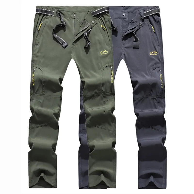 Outdoor Hiking Pants with Belt Quick-drying Waterproof Multi-pocket Light Tactical Cargo Pants