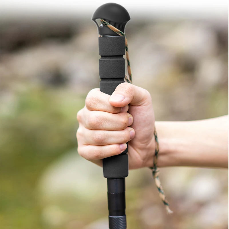 Adjustable Ultralight Folding Aluminum Trekking Pole Multifunctional Hiking Stick for NZ : Outdoor