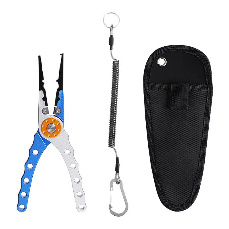 Multifunctional Fishing Pliers - Line Cutter, Knot Tier, Hook Remover, Durable Aluminum Alloy