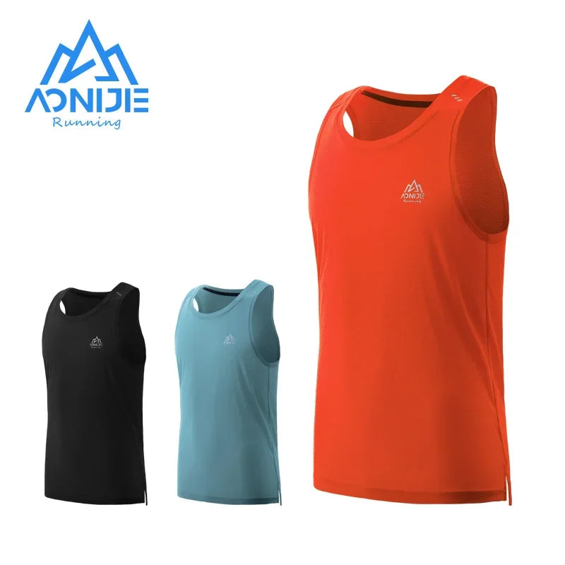 AONIJIE FM5126 Men's Quick Dry Sleeveless Running Tank Top for Marathon & Fitness