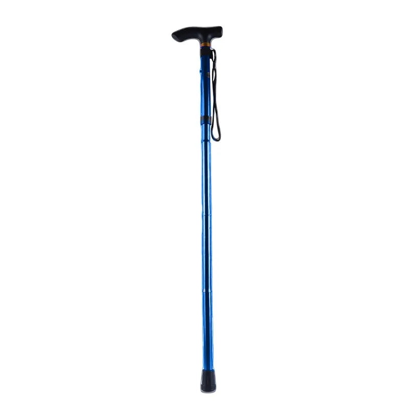 Adjustable 4-Section Ultralight Aluminum Folding Walking Stick for Hiking and Trekking