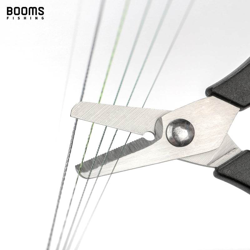 Booms Fishing S01 Braid Line Scissor Fishing Line Scissors with Retractable Badge Holder Accessory